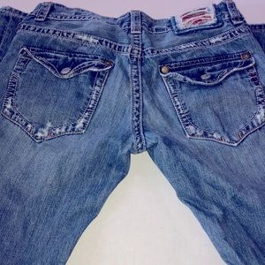 Light blue denim jeans